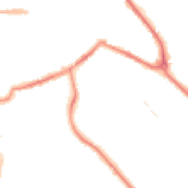Night-time road noise heatmap for S60 2PW