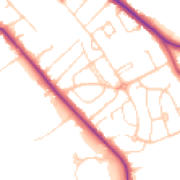 Daytime road noise heatmap for S60 2RX