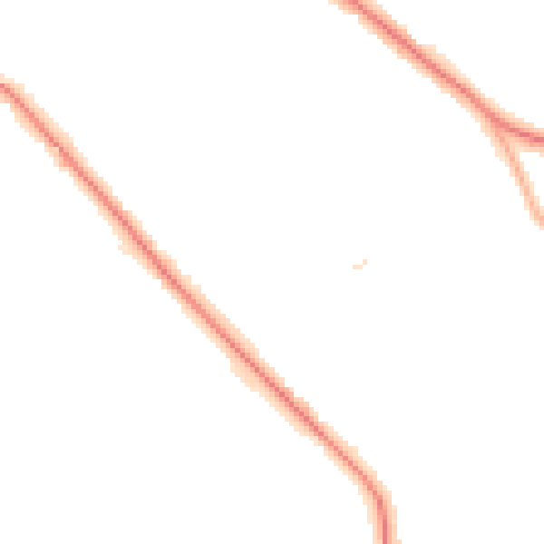 Night-time road noise heatmap for S60 2RX