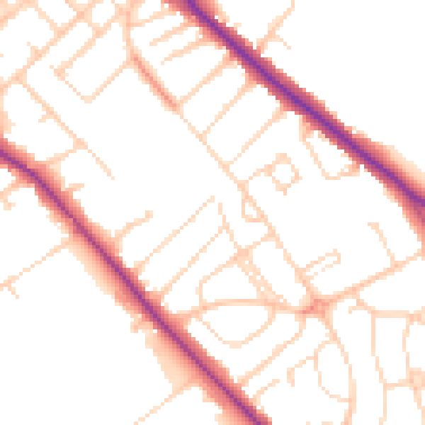 Daytime road noise heatmap for S60 2SH