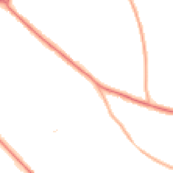 Night-time road noise heatmap for S60 2SP