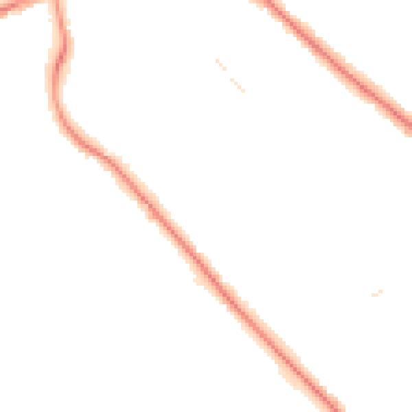 Night-time road noise heatmap for S60 2TQ