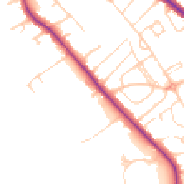 Daytime road noise heatmap for S60 2TW