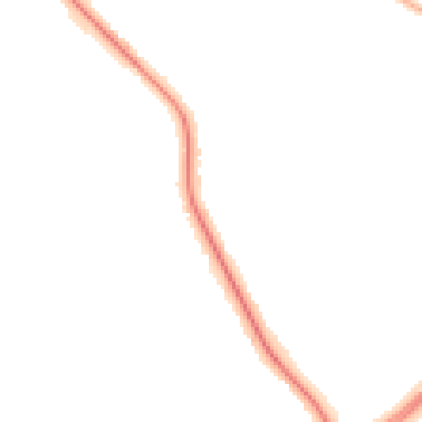 Night-time road noise heatmap for S60 3BF