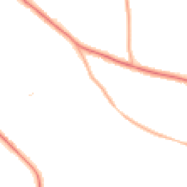 Night-time road noise heatmap for S60 3EJ