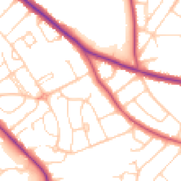 Daytime road noise heatmap for S60 3ET