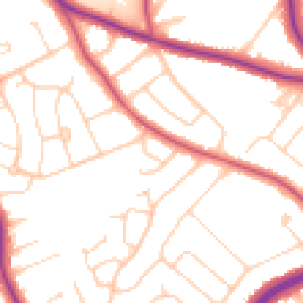 Daytime road noise heatmap for S60 3HE
