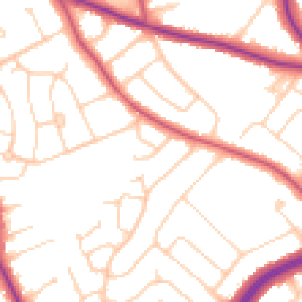 Daytime road noise heatmap for S60 3HF