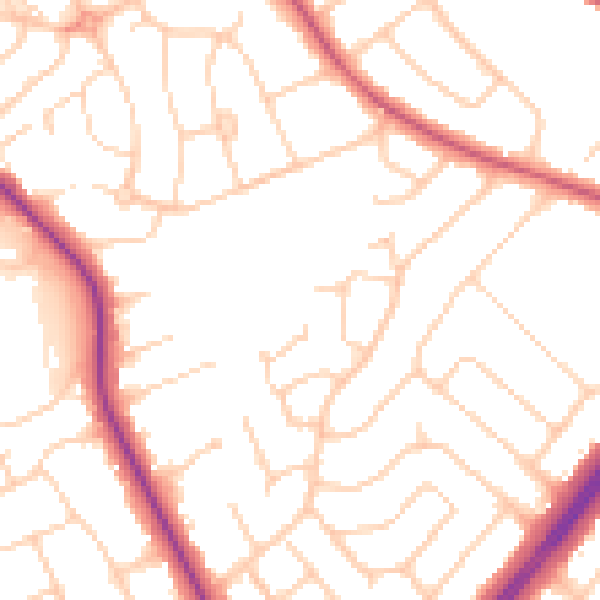 Daytime road noise heatmap for S60 3HH