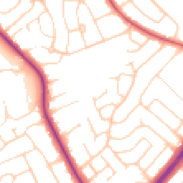 Daytime road noise heatmap for S60 3HL