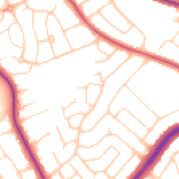 Daytime road noise heatmap for S60 3HR