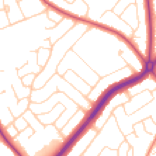 Daytime road noise heatmap for S60 3LG
