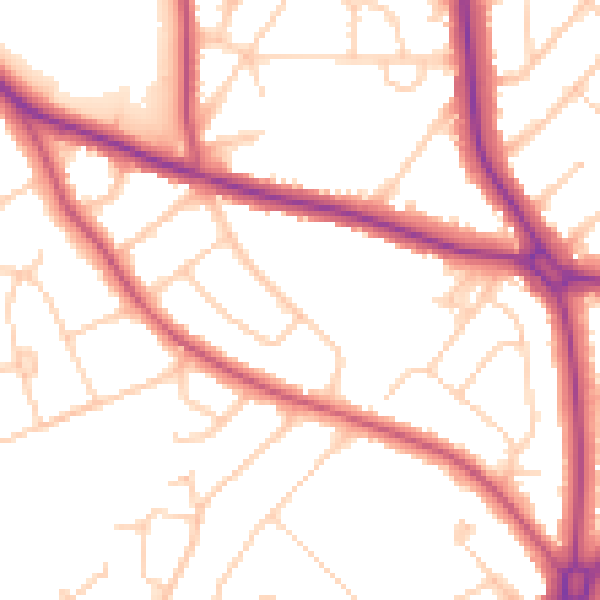 Daytime road noise heatmap for S60 3NG