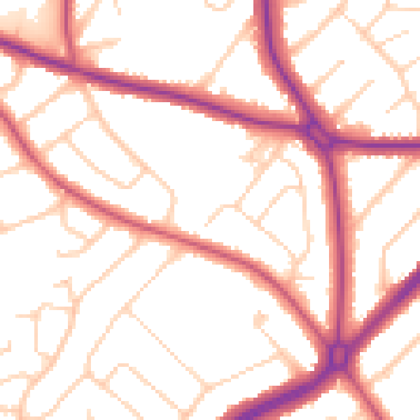 Daytime road noise heatmap for S60 3NS