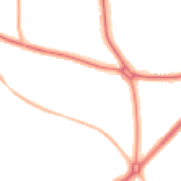 Night-time road noise heatmap for S60 3NU