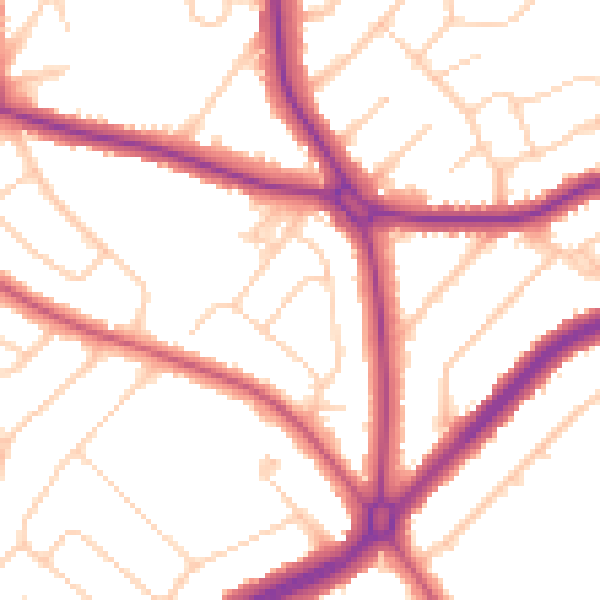 Daytime road noise heatmap for S60 3PB