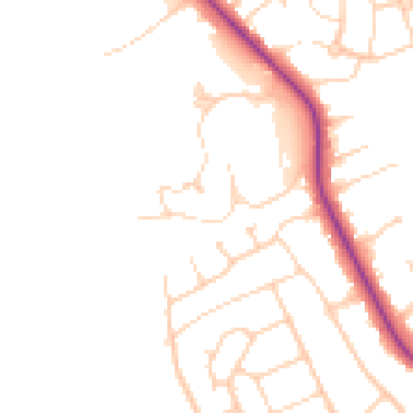 Daytime road noise heatmap for S60 3RA