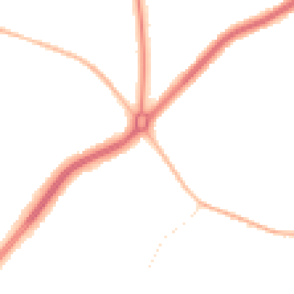 Night-time road noise heatmap for S60 4AA