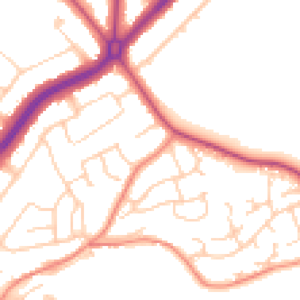 Daytime road noise heatmap for S60 4AF