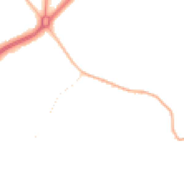 Night-time road noise heatmap for S60 4AG