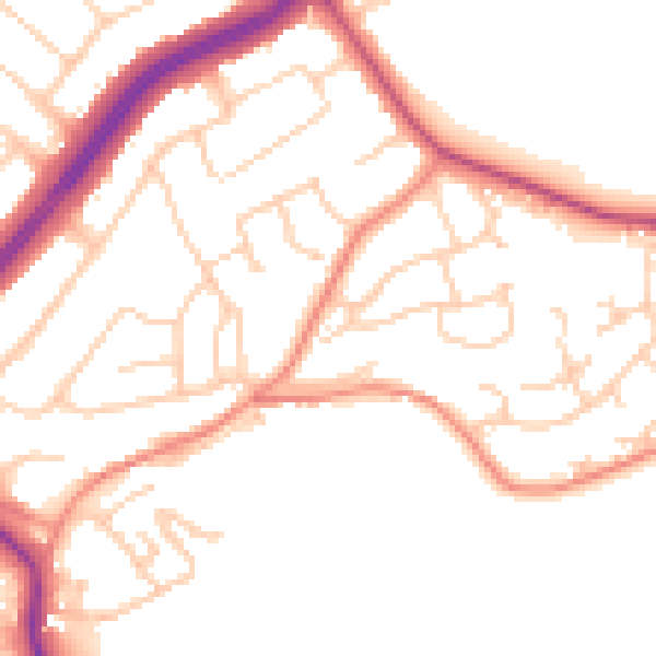 Daytime road noise heatmap for S60 4AR