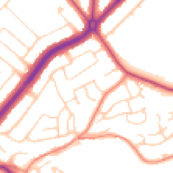 Daytime road noise heatmap for S60 4AU