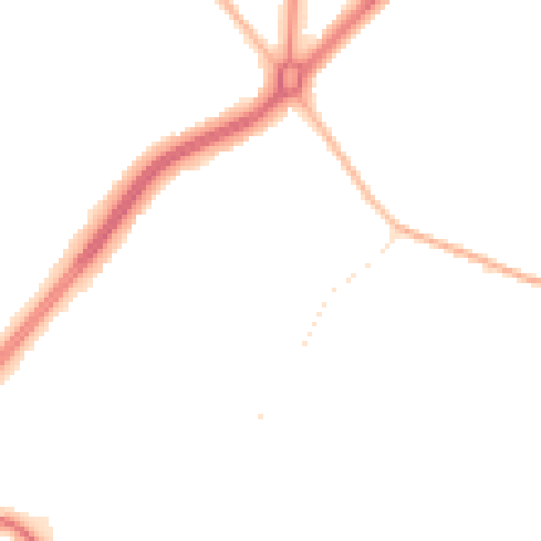 Night-time road noise heatmap for S60 4AU