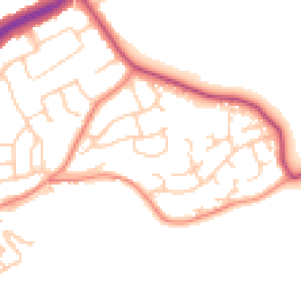 Daytime road noise heatmap for S60 4AW
