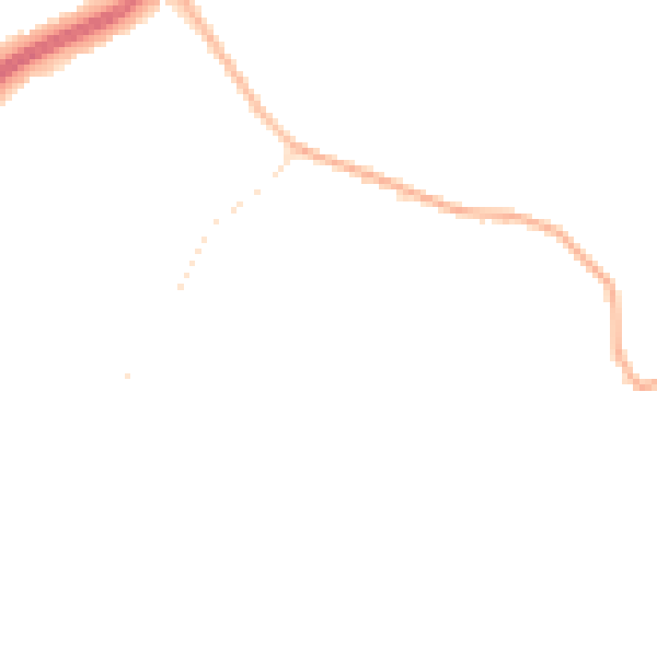 Night-time road noise heatmap for S60 4AW