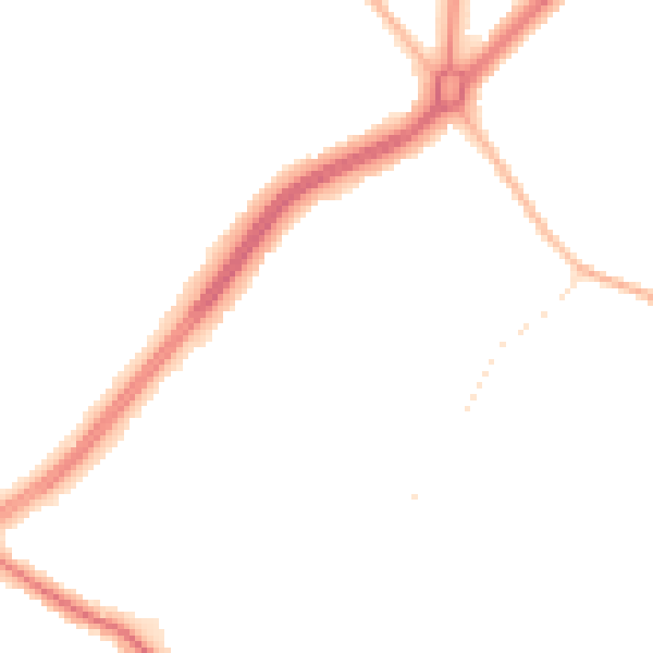 Night-time road noise heatmap for S60 4BA