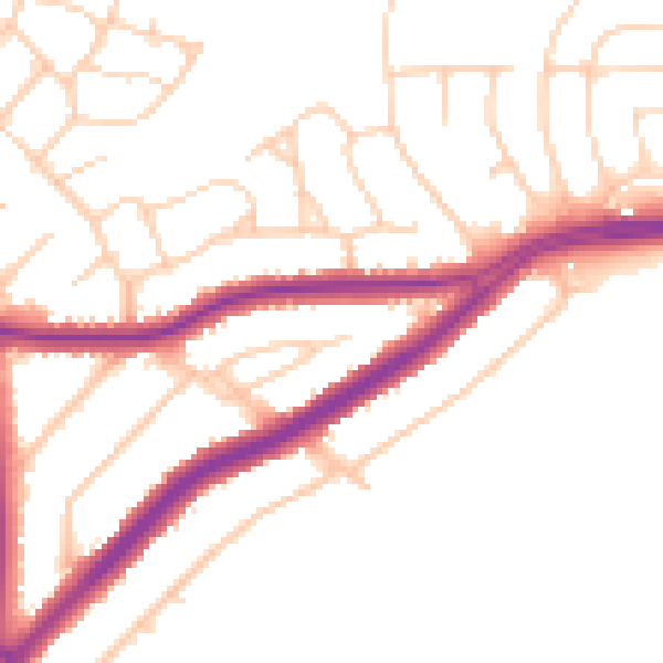 Daytime road noise heatmap for S60 4BS