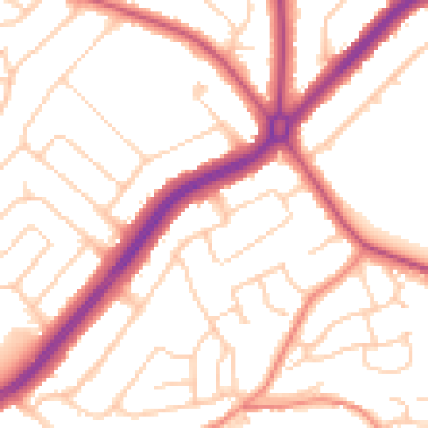 Daytime road noise heatmap for S60 4DH