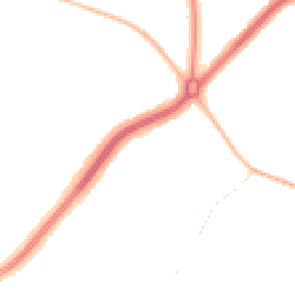 Night-time road noise heatmap for S60 4DH