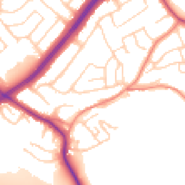 Daytime road noise heatmap for S60 4ED