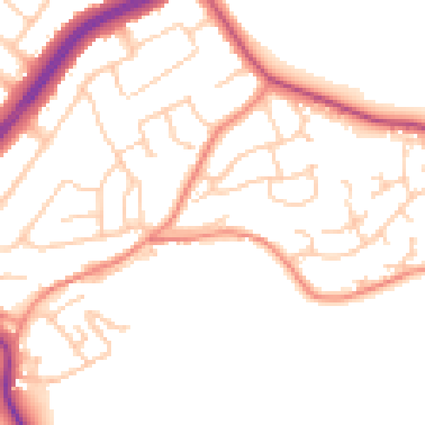 Daytime road noise heatmap for S60 4EH
