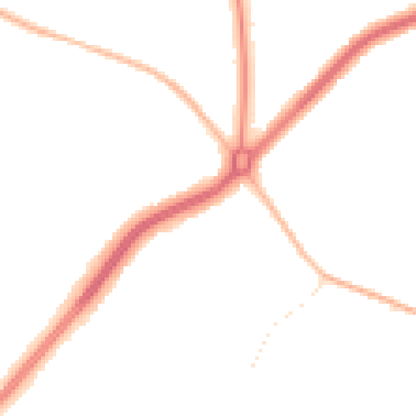 Night-time road noise heatmap for S60 4EW