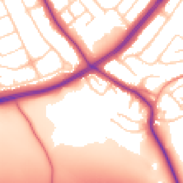 Daytime road noise heatmap for S60 4EX