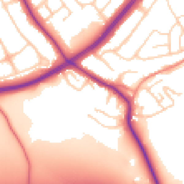 Daytime road noise heatmap for S60 4EZ