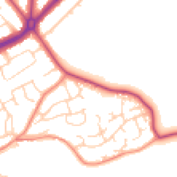 Daytime road noise heatmap for S60 4FB
