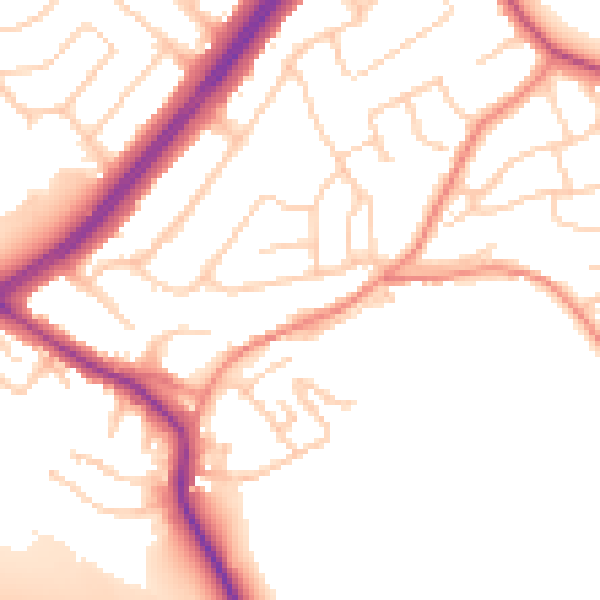 Daytime road noise heatmap for S60 4HL