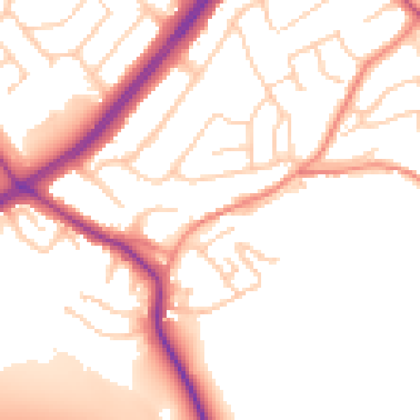 Daytime road noise heatmap for S60 4HN