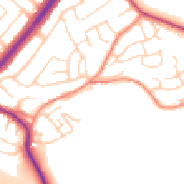 Daytime road noise heatmap for S60 4HR