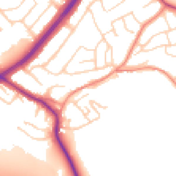 Daytime road noise heatmap for S60 4HU