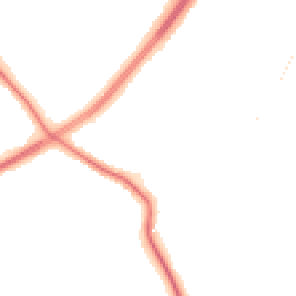 Night-time road noise heatmap for S60 4JH