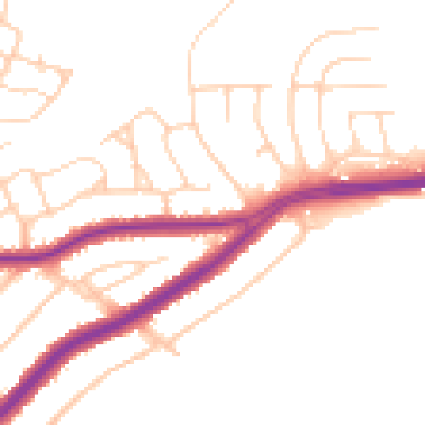 Daytime road noise heatmap for S60 4JS