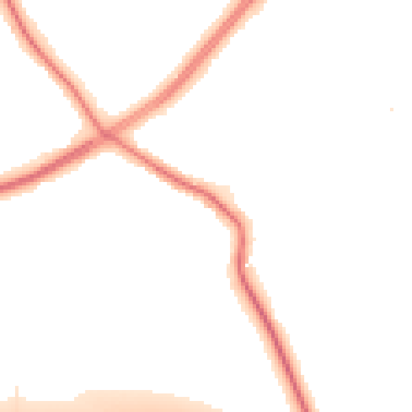 Night-time road noise heatmap for S60 4JT