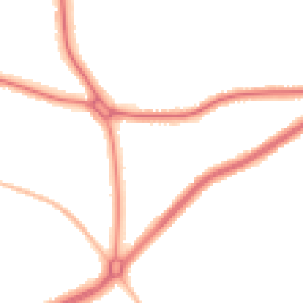 Night-time road noise heatmap for S60 4LE