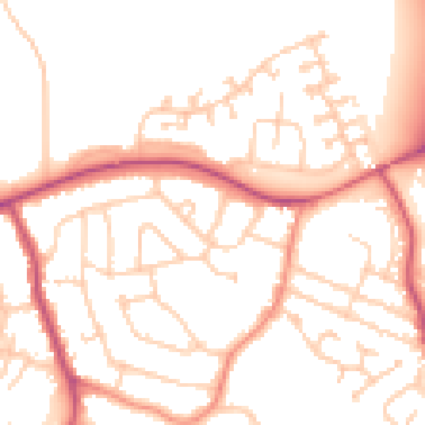 Daytime road noise heatmap for S60 5AJ