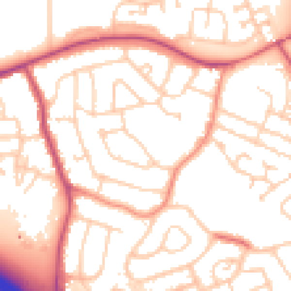 Daytime road noise heatmap for S60 5AP