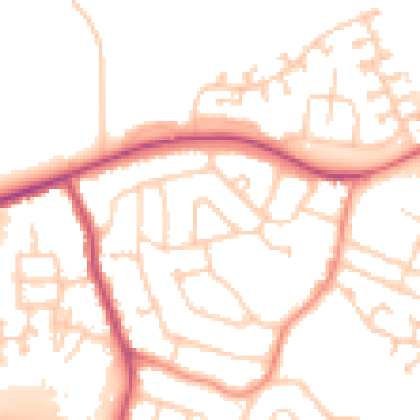 Daytime road noise heatmap for S60 5AS